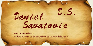 Daniel Savatović vizit kartica
